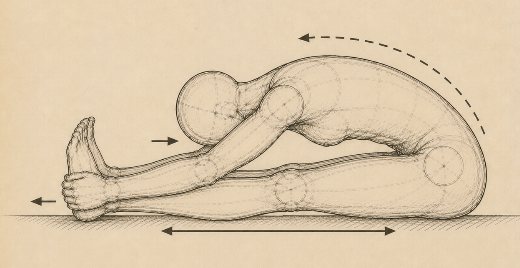 Flexão sentada para frente