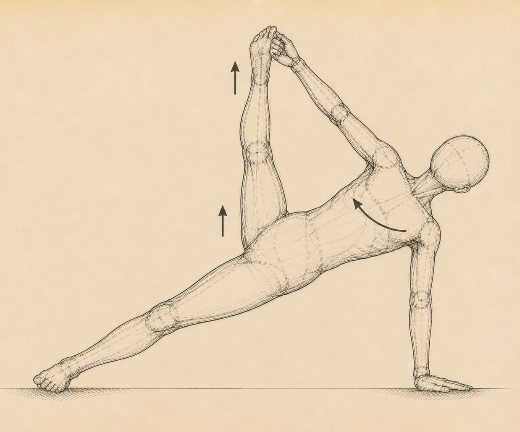 Prancha lateral em extensão