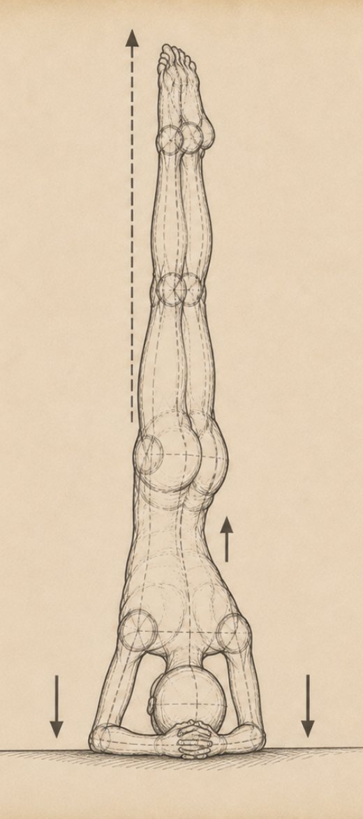 Invertida sobre a cabeça