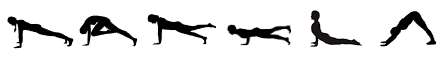 Diagrama pictográfico do One Leg Core Vinyasa
